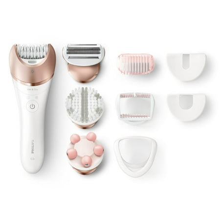 Philips Removal Hair Philips Satinelle Prestige Epilator, Wet & Dry Electric Hair Removal, Body Exfoliation and Massage (BRE648) ()