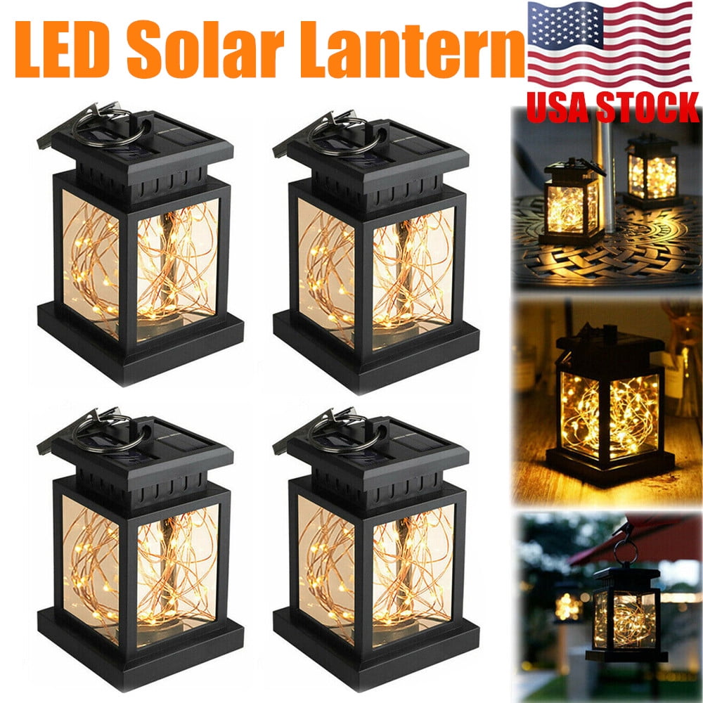 Solar Lanterns Outdoor Waterproof Hanging Solar Lights Outdoor 30 LEDs