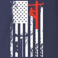 thumbnail image 3 of CafePress - Lineman Flag Shirt Long Sleeve T Shirt - Long Sleeve Dark T-Shirt, 3 of 4