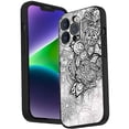 thumbnail image 1 of Compatible with iPhone 14 Pro Phone Case, Mandala-111 Case Men Women, Flexible Silicone Shockproof Case for iPhone 14 Pro, 1 of 1