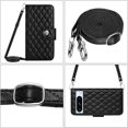 thumbnail image 4 of Wallet Case for Google Pixel 9A with Card Cash Slots, Luxury Premium PU Leather Kickstand Shoulder Strap Lanyard Shockproof Anti-Fall Full Body Protective Flip Shell, Black, 4 of 8