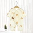 thumbnail image 2 of THDHVS Newborn Girl Outfits,Newborn Onesies Girl,Summer Newborn Baby Cute Embroidered Cotton Thin Clothes Ha Yi Short Sleeve Air-conditioned Clothing Beige 0-3 Months, 2 of 3