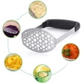thumbnail image 4 of Crusher Potato Masher Long Head Hole Multifunction Stainless Steel Manual Masher Horizontal Non-slip Handle, 4 of 4