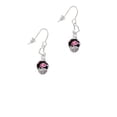 thumbnail image 2 of Silvertone Wide Hot Pink Cheetah Print Band Spinner Heart French Earrings, 2 of 4