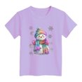 thumbnail image 3 of Staki Christmas Shirts for Kids Christmas Shirts for Kids(Purple,7-8 Years), 3 of 3