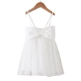 thumbnail image 2 of Vedolay Girls Summer Sleeveless Crew Neck Bow Solid Color Tulle Princess Dress,White 2-3 Years, 2 of 5