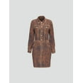 thumbnail image 3 of Mrs Momma Bear Long-Sleeve Printed Denim Athleisure Orange, Denim Midi Dress (Women's), 3 of 6