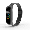thumbnail image 1 of Correa De Acero Inoxidable Unisex S / M / L 226 mm / 22.6 cm / 8.9 in Para Smart Watch Xiaomi Compatible Con Mi Band 6 / 5 / 4 / 3 En Distintoss Colores Flexible / Ajustable / Confort / Resistente., 1 of 5