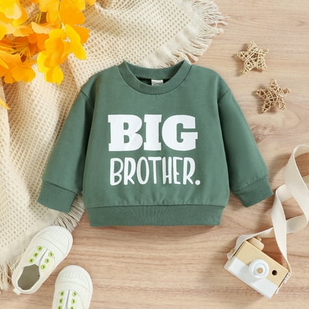 

Sweatshirt for Kids Big Letter Printed Two Color Autumn Winter Long Sleeved Pullover Casual Girls Boys Hoodies