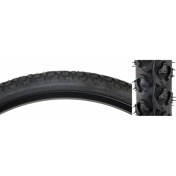 Sunlite K831 Alpha Bite MTB Tire 26x1.75 Black Steel Knobby Mountain 26" x 1.75"