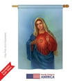 thumbnail image 2 of Breeze Decor 03051 Sacred Heart Mary 2-Sided Vertical Impression House Flag - 28 x 40 in., 2 of 3
