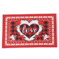 thumbnail image 1 of AMERTEER Valentine Day Elements Rug Household Anti-skid Entrance Mat Printed Mat (Red), 1 of 6