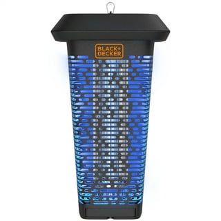  BLACK+DECKER Bug Zapper Electric Lantern with Insect Tray,  Cleaning Brush, Light Bulb & Waterproof Design for Indoor & Outdoor Flies,  Gnats & Mosquitoes Up to 625 Square Feet : Patio