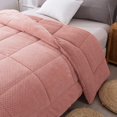 thumbnail image 4 of Kasentex  Warm Plush Comforter, Ultra Soft Cozy Reversible Sherpa Machine Washable Bedding Rose Twin, 4 of 6