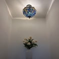 thumbnail image 4 of Tiffany Ceiling Lights Fixture Blue Stained Glass Dragonfly 12-Light LED Bulbs Included for Living Room Bedroom Kitchen, 4 of 6