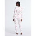 thumbnail image 3 of Joyspun Women's Cozy Lounge Collection Hacci Knit Long Sleeve Top and Joggers Pajama Set, Sizes XS-3X, 3 of 4