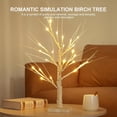 thumbnail image 5 of 2FT/24” Birch Tree Light with 24LT Warm White LEDs Battery Powered Timer for Christmas Decorations Indoor, Money Trees for Xmas Winter Wedding Desk Table Mantel Home Decor, 5 of 8