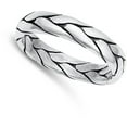 thumbnail image 4 of Cute Braided Ring .925 Sterling Silver Wedding Band Jewelry Female Male Unisex Size 8, 4 of 4