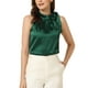 thumbnail image 1 of Blusa elegante Allegra K sin mangas con lazo y cuello de pajarita Verde S, 1 of 6
