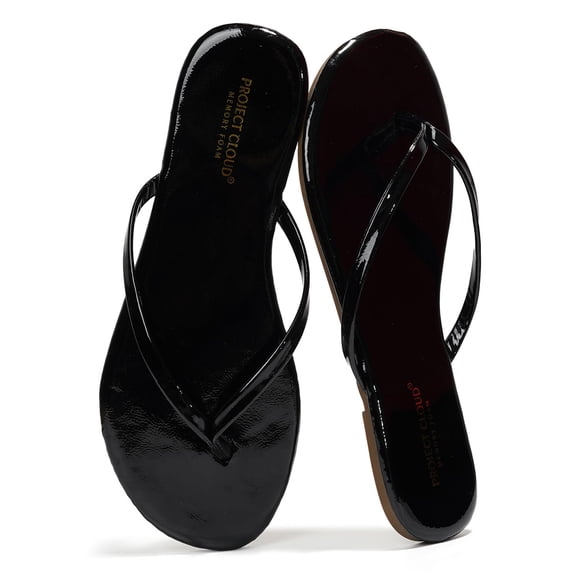 Sandalias tipo flip flop para mujer Project Cloud de cuero vegano con espuma viscoelástica
