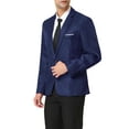 thumbnail image 4 of Lars Amadeus Men's Dress Slim Fit Blazer Single Breasted One Button Prom Suit Sports Coat, 4 of 6