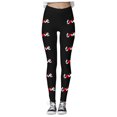thumbnail image 3 of Mepaouo Women's Happy Valentines Day Leggings High Waisted Love Heart Print Yoga Pants Sizes S-2X, 3 of 6