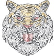 thumbnail image 2 of Calcomanía de transferencia de calor de animales salvajes con diamantes de imitación de tigre, parche de transferencia de calor con diamantes de imitación, aplique para reparación de ropa, 2 of 9