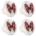 thumbnail image 2 of HemaKayy 4 Pack 1.37" Decorative Cabinet Knobs - Elegant Door Handles for Home Kitchen Bedroom Furniture Decor | ABS Resin with Glass Finish | Easy Installation | Bohemia Colorful Butterfly, 2 of 8