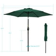 thumbnail image 5 of CHYVARY 7.5 FT Patio Outdoor Shade Table Market Umbrella with Tilt Button for Deck, Garden and Pool, Dark Green, 5 of 8
