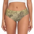 thumbnail image 1 of Fotbe Vintage World Map Calzones Estampados para Mujer – Ropa Interior de Algodón, Cómoda, Suave y Elástica-Small, 1 of 6