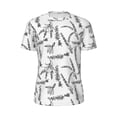 thumbnail image 5 of Wukai Lavender Flowers Print Men's Short-Sleeved Mesh T-Shirt,Quick-Dry Short Sleeve Workout T-Shirt-Large, 5 of 8
