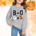 thumbnail image 2 of Halloween Hoodies For Kids Skeleton Pumpkin Print Long Sleeve Sweatshirts Boys Girls Fall Celebration Top, 2 of 4
