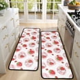 thumbnail image 4 of Kitchen Rugs Sets Of 2,White Cow Strawberry Love Pattern Anti Fatigue Kitchen Mat Rugs Non Slip Washable,Decorative Kitchen Floor Mats for Kitchen,Sink,Laundry,17"x47"+17"x47", 4 of 5