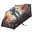 thumbnail image 4 of Astronaut and Colorful Planets Compact Sun Umbrella Windproof Travel Umbrellas for Rain Strong Portable UV Protection, 4 of 8