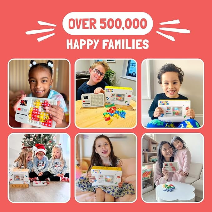 GiiKER Super Blocks,STEM Pattern-Matching Puzzle with 1000+ Challenges,Brain Teaser Toy for Kids and Teens,Travel and Birthday Gift Idea