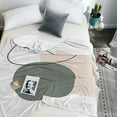 thumbnail image 4 of Boho Mid Century Abstract Throws Blankets Beige Modern Throw Blankets Minimalist Leaves Sun Boho Aesthetic Soft Warm Bed Bedding Women Blankets Black Green for Couch Bedroom Office 60"x80", 4 of 6
