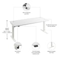 thumbnail image 3 of Scranton & Co Engineered Wood 72W Adjustable Standing Desk in White, 3 of 7