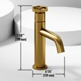 thumbnail image 2 of Ruxton Single Handle Single-Hole Bathroom Faucet in Matte Brushed Gold, 2 of 14