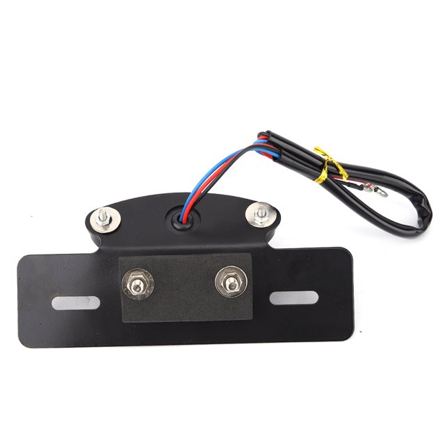 Luz Trasera De Freno Para Motocicleta, Luz Indicadora De Luz De Matrícula De Freno LED Universal Retro, Color Negro
