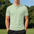 thumbnail image 3 of Luvrsol Mens T Shirt Solid Basic Turndown Collar Short Sleeve Regular Fit Plain Cotton Daily Tops S-3XL, 3 of 8