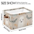 thumbnail image 4 of Yayeee 2 Pack Canvas Storage Basket with Handles for Shelves Fabric Bins Closet Organizer, Halloween Ghosts, 4 of 8