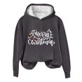 thumbnail image 2 of Aujourd'hui Réduction! Aqestyerly Grande Taille Noël Tops Femmes Noël Imprimé Col Rond à Manches Longues Haut en Vrac Pull, 2 of 3