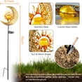 thumbnail image 5 of XIBUFE Garden Solar Lights Outdoor Decorative,Sun&Moon Crackle Glass Globe Metal Stake Light,Waterproof Warm White Led Light,Decorations for Pathway Lawn Patio Courtyard Backyard(1 Pack), 5 of 9