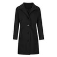 thumbnail image 5 of ZVNAΖH Mens Long Trench Coat Single Breasted Lapel Overcoat Wool Blend Casual Trench Coat with Pockets Fall Winter Warm Peacoat, 5 of 7