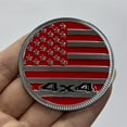 thumbnail image 6 of 4pcs Car Body Rear Trunk Emblem Decal Sticker Metal Badge 4X4 Flag Badge, 6 of 10