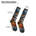 thumbnail image 2 of Naloa Cartoon Pumpkin Skull Thigh High Socks Extra Long Stretchy Sock Women Over Knee High Opaque Stocking Daily Wear, 2 of 6
