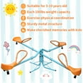 thumbnail image 3 of Teeter Totter for Kids,Kids Seesaw Swivel Teeter Totter Home Playground Equipment,360 Degrees Rotating Safe,4-Seats for Kids,Boys, Children,Blue Orange, 3 of 9