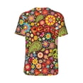 thumbnail image 3 of Balery Hippie Peace Love Baseball Jersey for Men Casual Button Down Shirts Short Sleeve Active Team Sports Uniform-3X-Large, 3 of 9