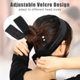 thumbnail image 3 of Unique Bargains 2pcs Fastener Band, Velvet for Securing Wigs,Adjustable, No Slip, Hold Hair Back Black, 3 of 7