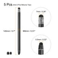 thumbnail image 2 of 5pcs Stylus Pens for Touch Screens with 2 Extra Tips Capacitive Stylus Universal Tablet Pen, Black, 2 of 6